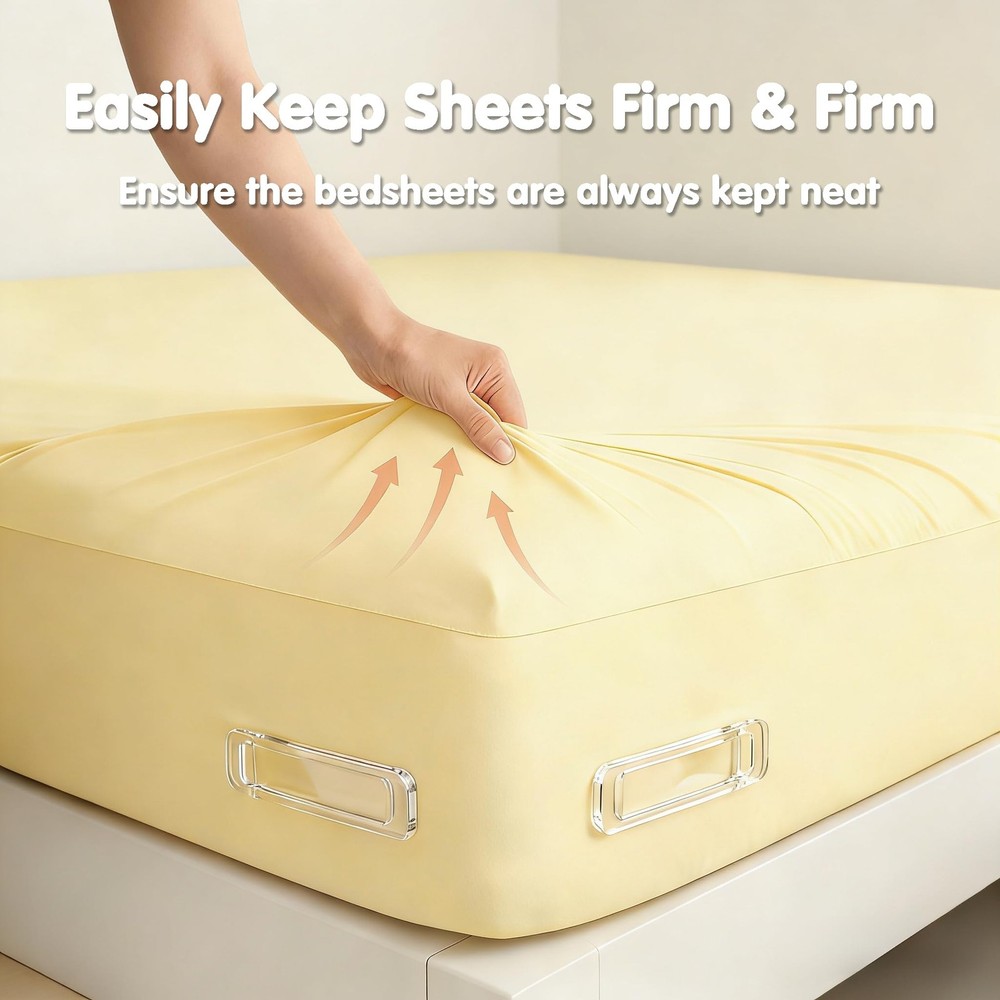 Bed Holders - 4-Pack Strong Grip Straps, Keep Sheets in Place on Mattress, De...