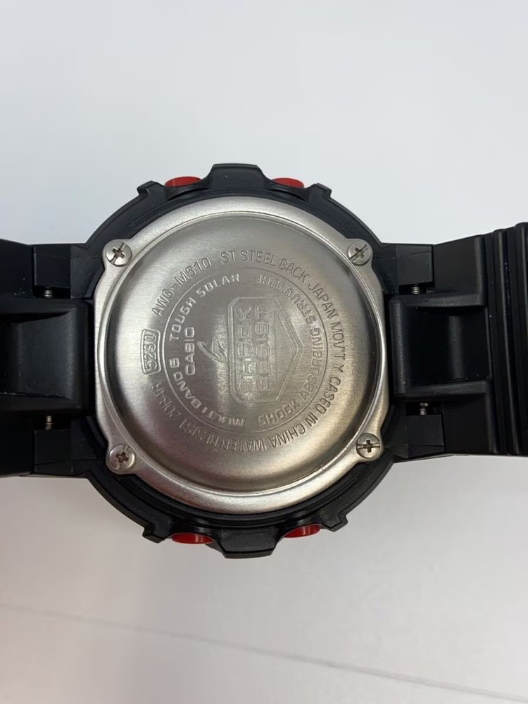 CASIO Solar Wristwatch G SHOCK Digital Analog Rubber BLK BLK