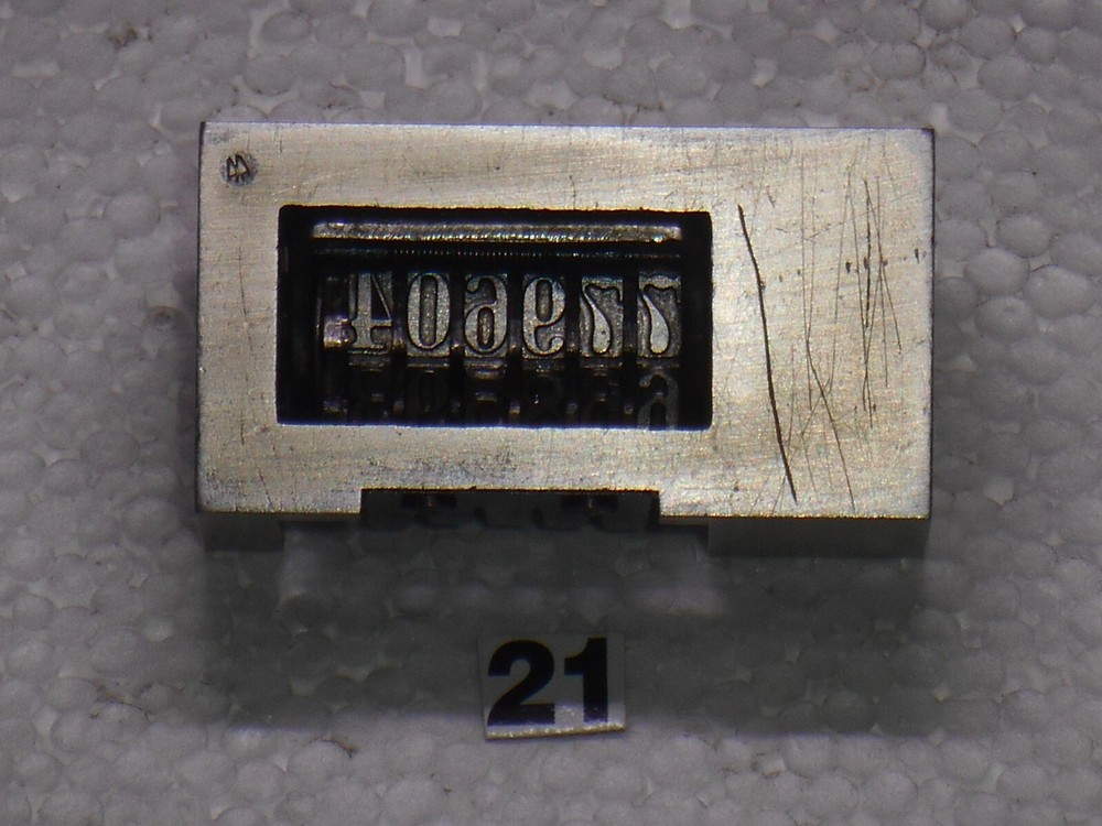 WETTER | letterpress Reverse numbering machine | 21