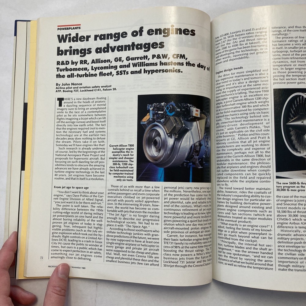 Professional Pilot - November 1989 Issue