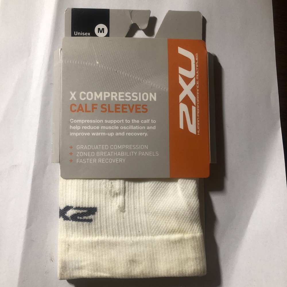 2XU X Compression Calf Sleeves Medium White