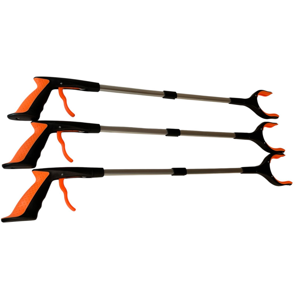 32" Foldable Reacher Grabber Tool - 3 Pack - Pick Up Trash Claw Arm