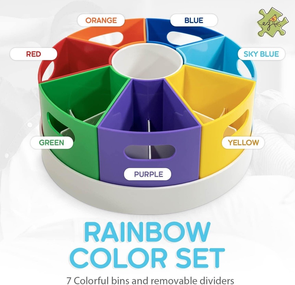 Compact Crayon Storage Caddy with Rotating Design - Perfect for Classroom Use