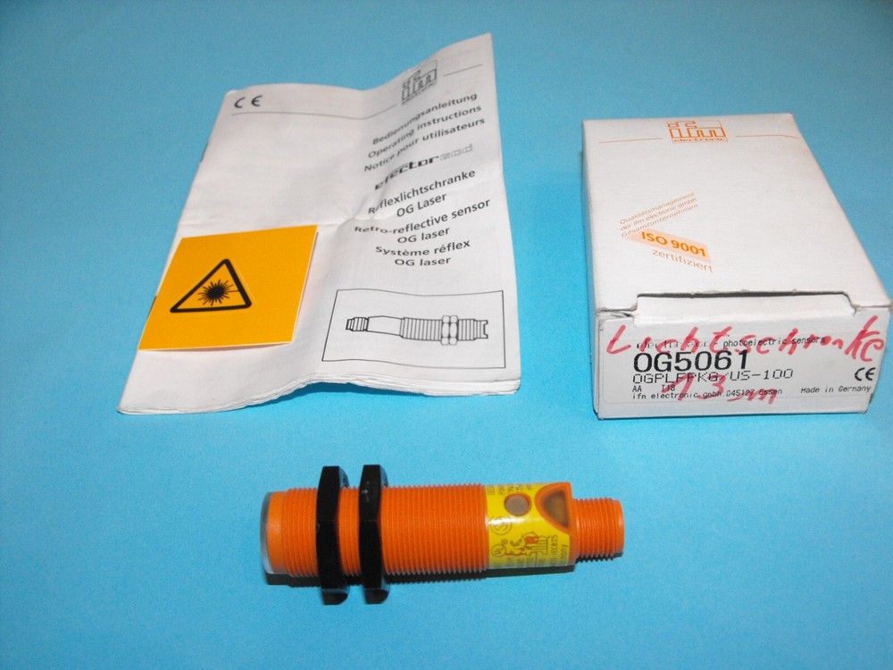 IFM EFECTOR OG5061.OGPLFPKG/US-100.reflective light barrier.NEW.