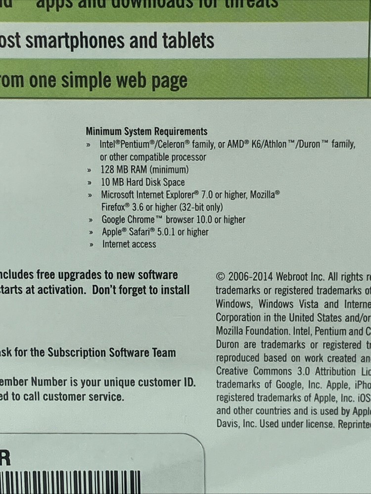 Webroot SecureAnywhere Advanced Security for PC, Mac & Mobile Devices New Sealed