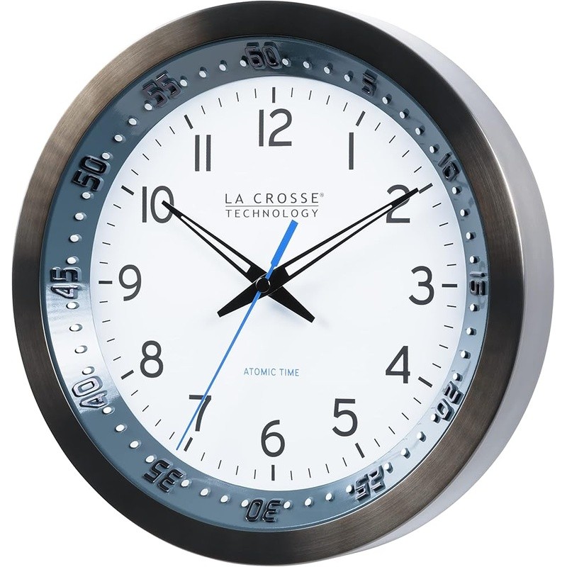 Automatic Atomic Wall Clock Accurate Time Multi Time Zone Easy Setup Indoor New
