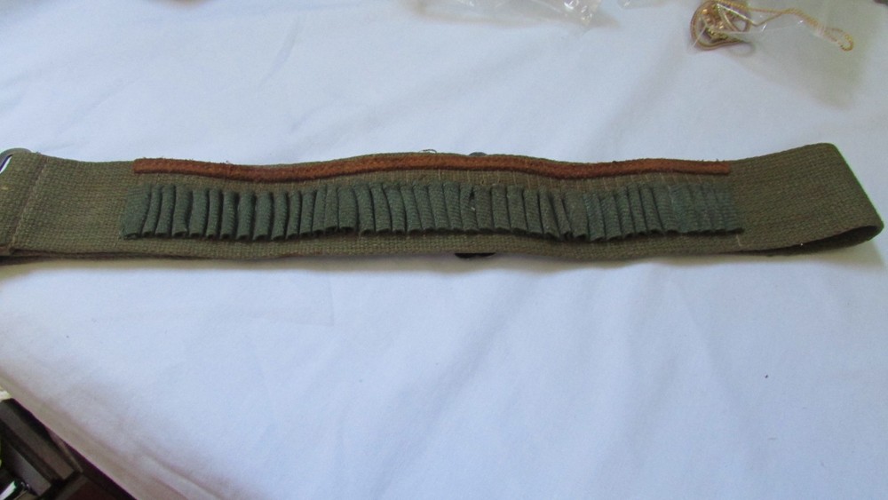 army belt vintage with shells holders
