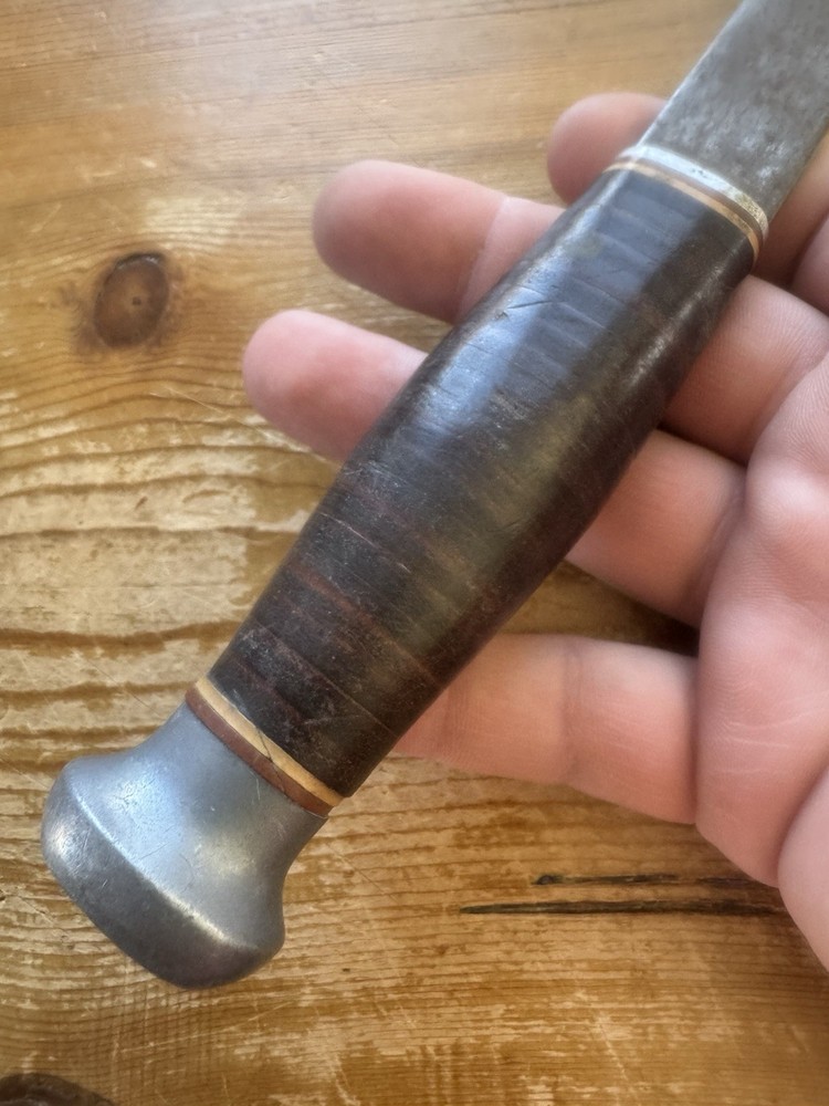 Vntg. Kinfolks Hatchet Stacked Leather Handle - Rare HTF