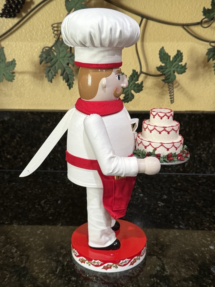 Nutcracker Village 2005 Wooden BAKER Nutcracker 14” tall. No Box
