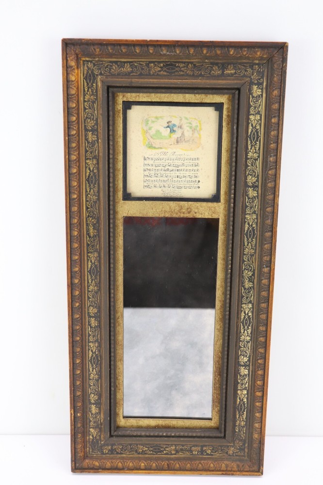 H Hal Kramer Co Chicago Framed Art Mirror Vintage