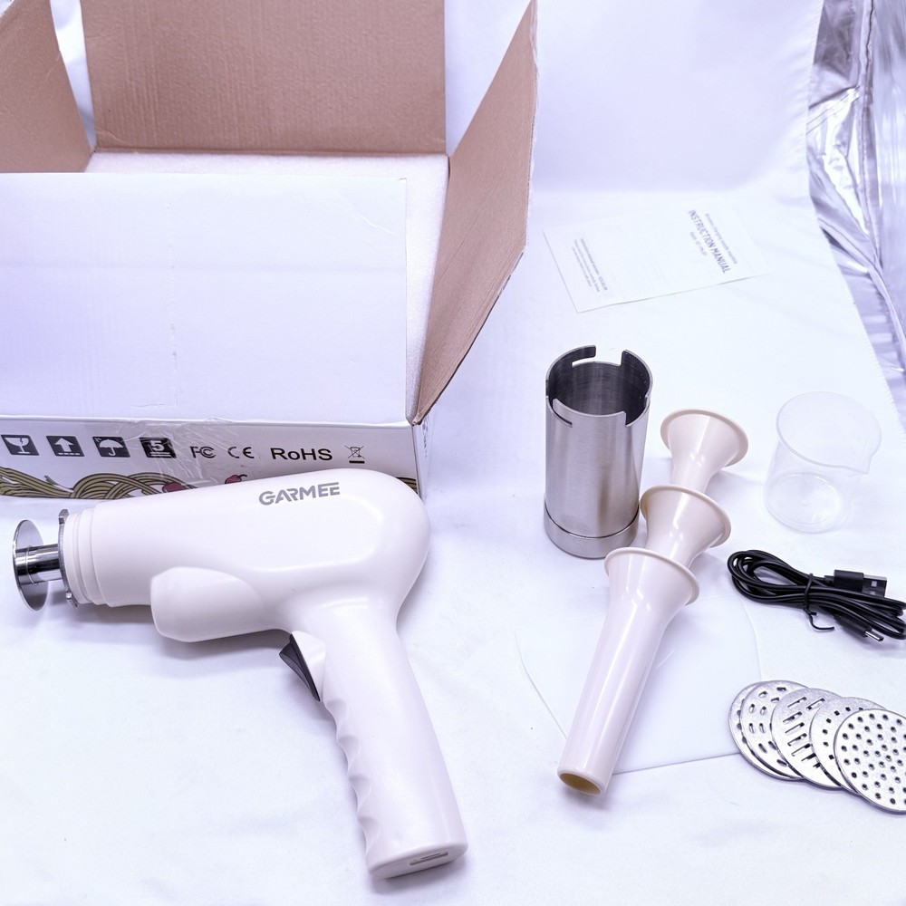 Garmee Electric Pasta Maker Automatic Noodle Machine with 5 Attachments