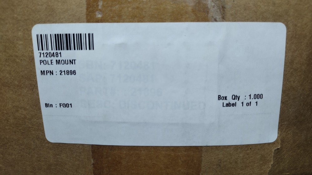 Axis Communications Videolarm Pole Mount Adapter 21896 New In Package