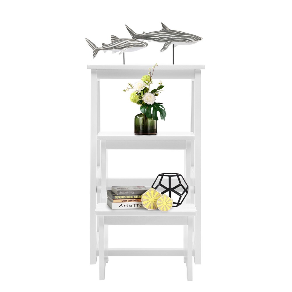 Folding Library Ladder Chair, Lightweight Portable Multifunctional Step Stool