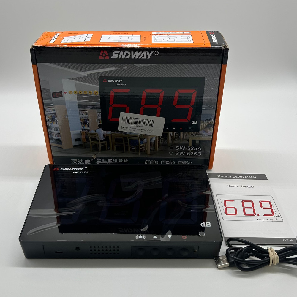 SNDWAY USB Powered LCD Display Digital Sound Level Meter - New Open Box