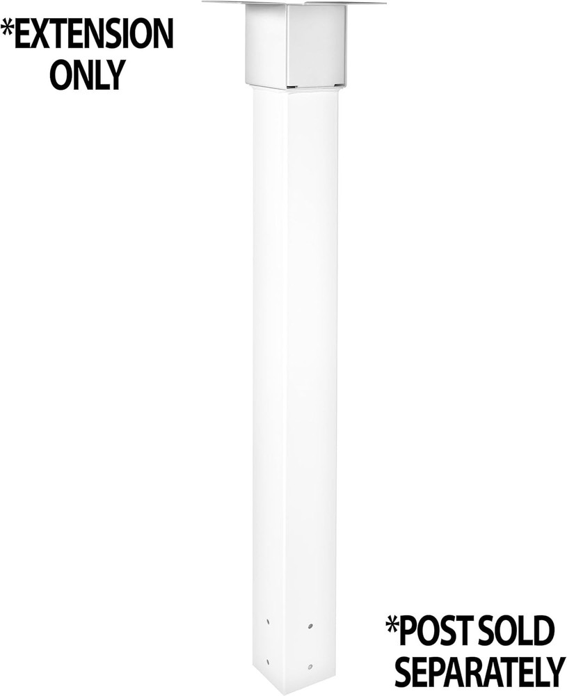 Mail Boss 7059, 6 Inches, Alpine White Mail Box Post Height Extension (2-4)