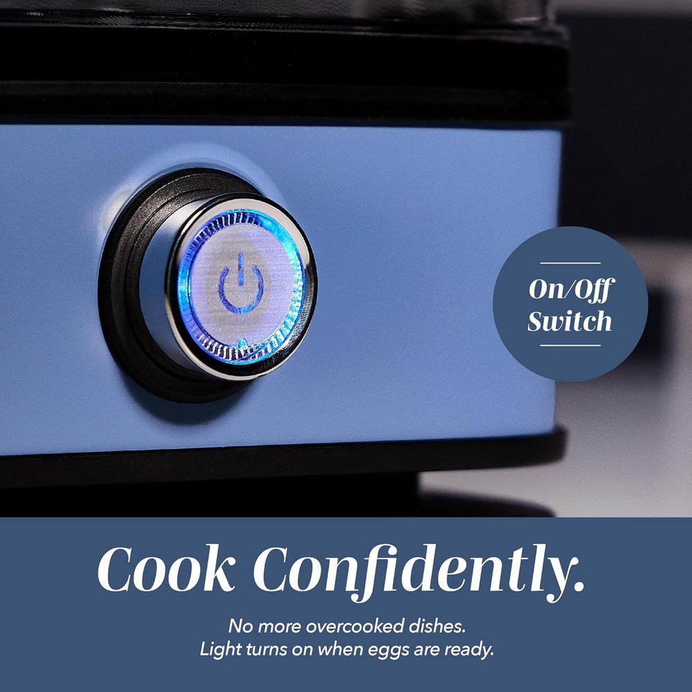 6-Egg Capacity Egg Cooker – for Soft, Medium, or Hard-Boiled Eggs, Rapid Cook Ti