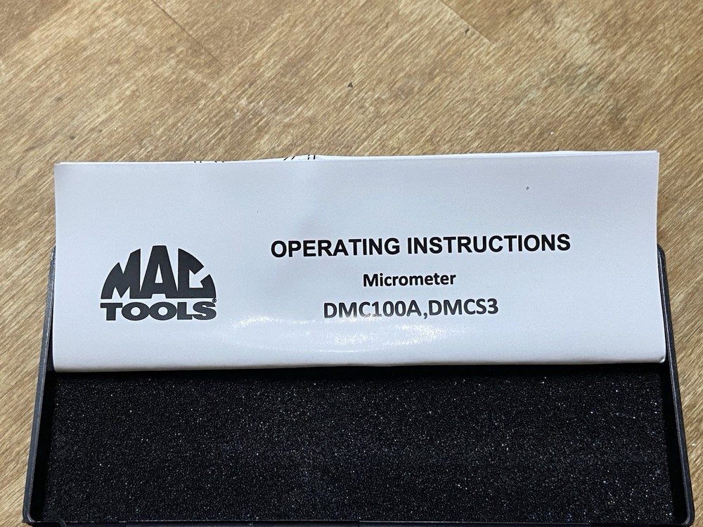 Mac Tools DMC100A Micrometer 0-1" NEW