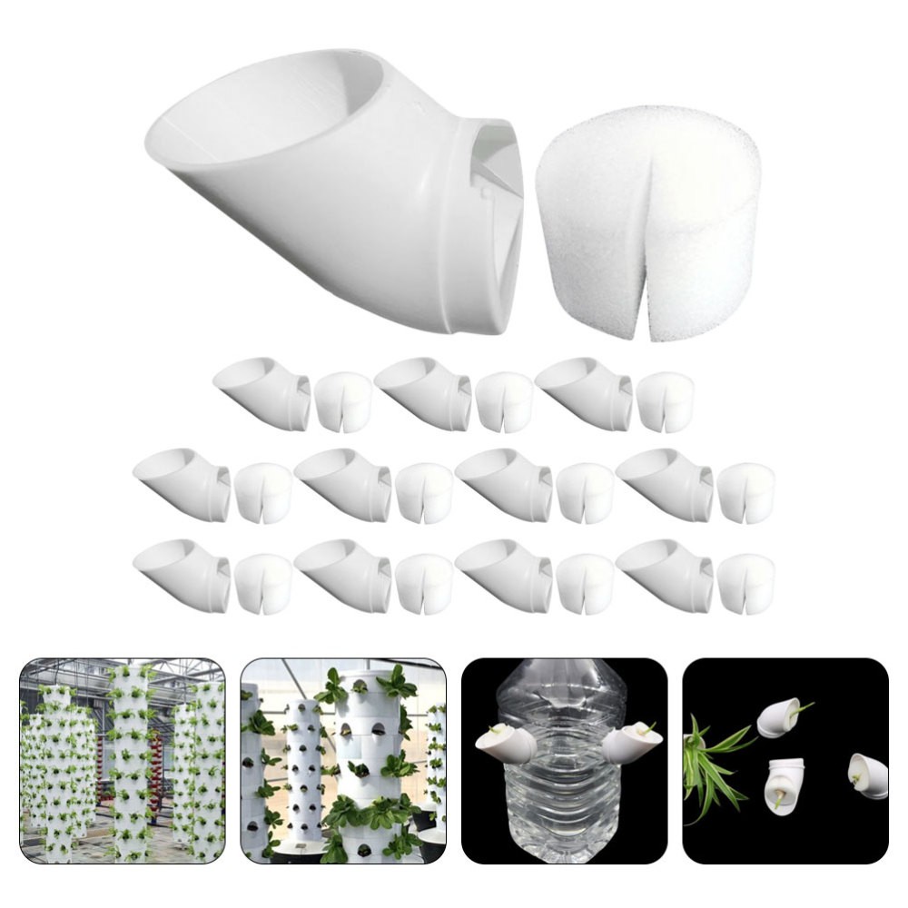 Hydroponic Tower Sponge Plastic Cups Hydroponic Planting Grow Cups