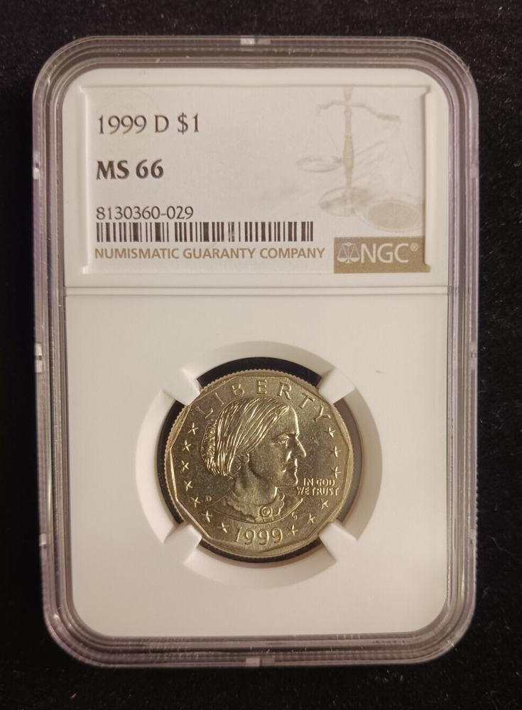 1999(D) NGC MS 66 Susan B. Anthony Dollar Coins