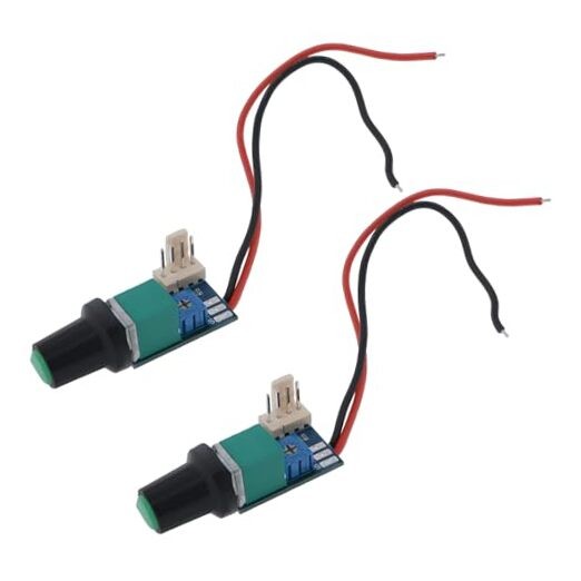 2pcs DC12V PWM Fan Speed ​​Controller with Push Switch for Fan Control