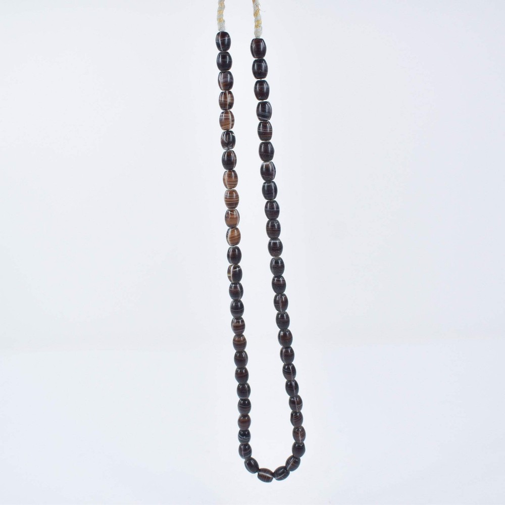 Coffee Bean Wedding Trade Beads 38 Inch