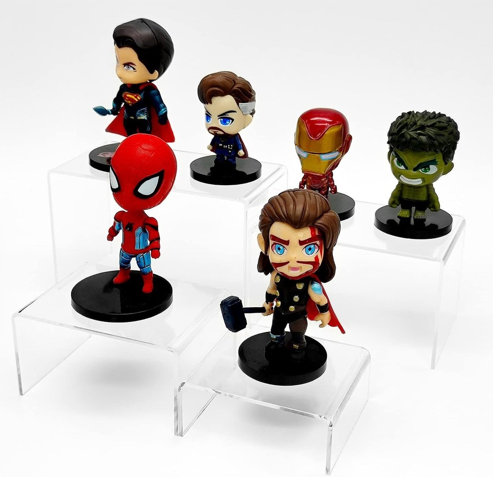 Multi-Purpose Acrylic Display Risers - 8-Pcs in Multiple Sizes for Home & Events