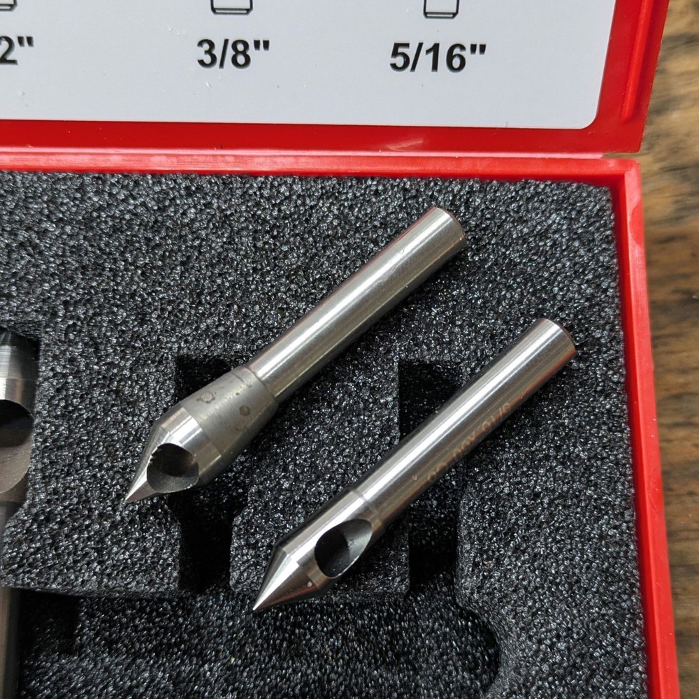 Cleveland C94588 Countersink/Deburring Tool Set, 4 Pieces 60 degrees Zero Flute