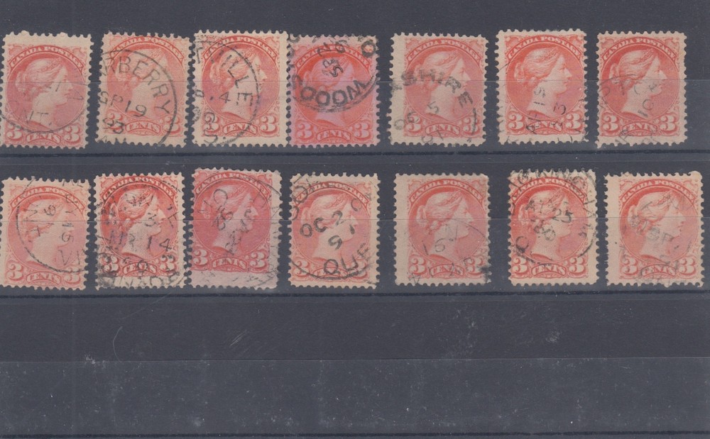 DATED copies Small Queen LOT x 14 $1.00 each Canada used