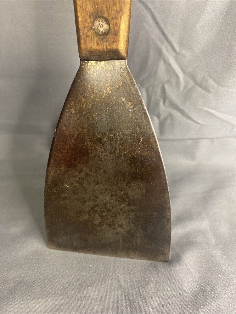 Vintage Warner Putty Knife Long Wood Handle 3”