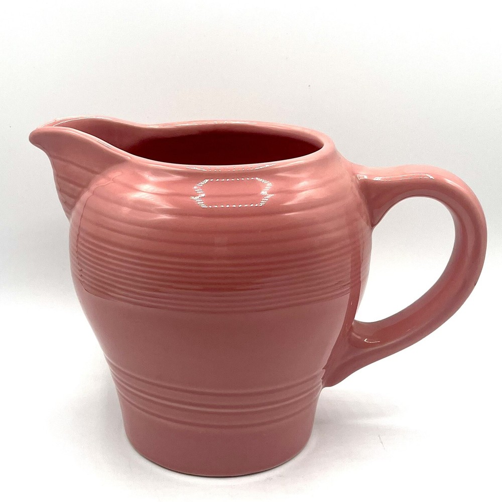 Sonoma Ceramic 64 oz Ringed Pattern Beverage Pitcher Coral/Pink Home Goods