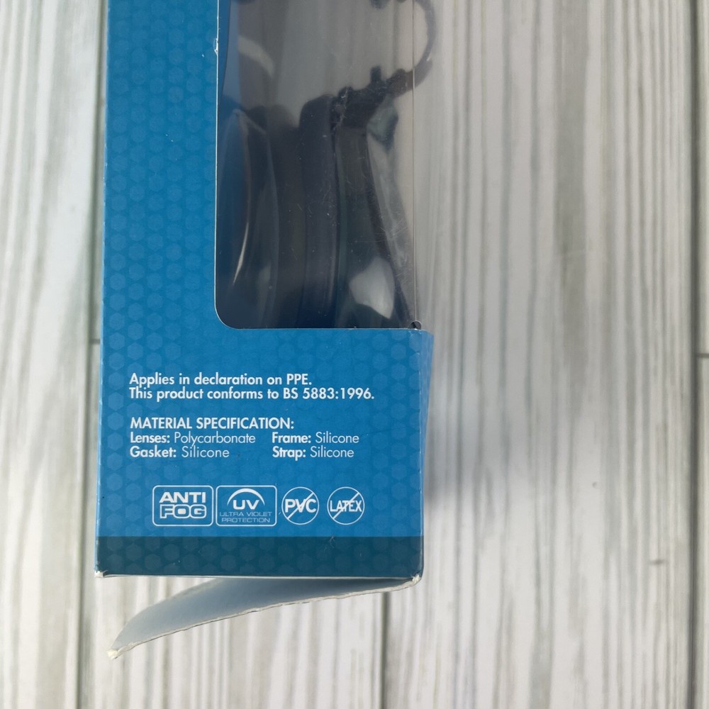 TYR Corrective Optical Swim Goggles -3.50 Clear Lens Durafit Adjustable SMOKE