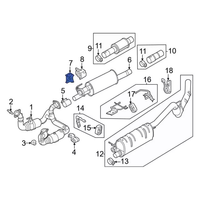 Genuine Ford Exhaust System Hanger Bracket BC3Z5260A