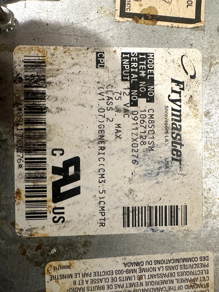 Frymaster Computer Control Panel Model # CM8501SM / working