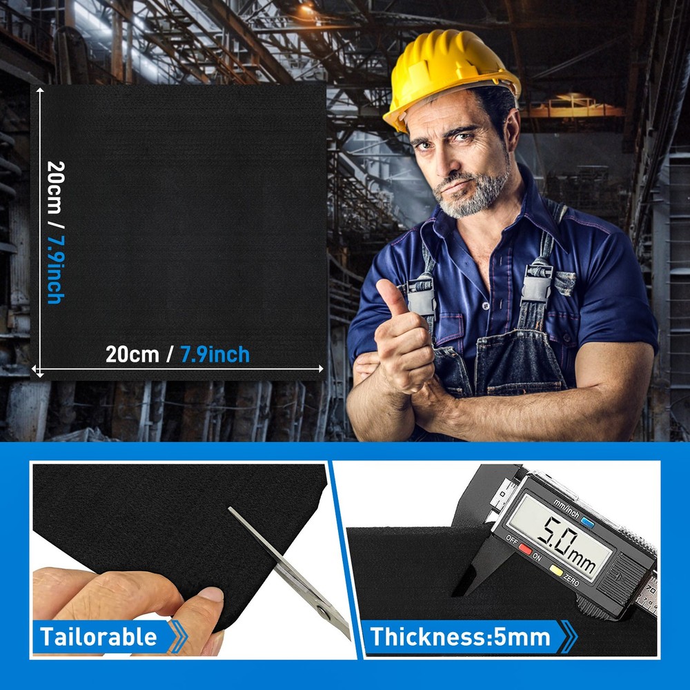 7.9"x7.9" Multifunctional Double-Sided Fireproof Mat Deck Protection Thickening
