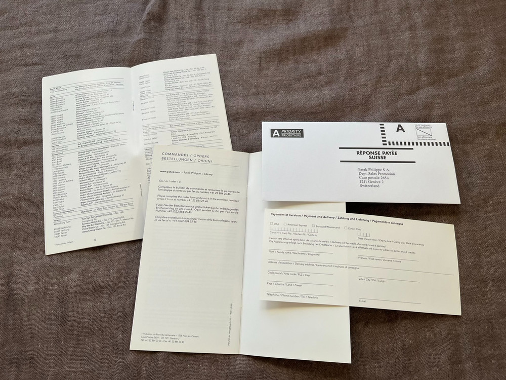 Patek Philippe Cover Manual Instruction Booklet Outer Box Set