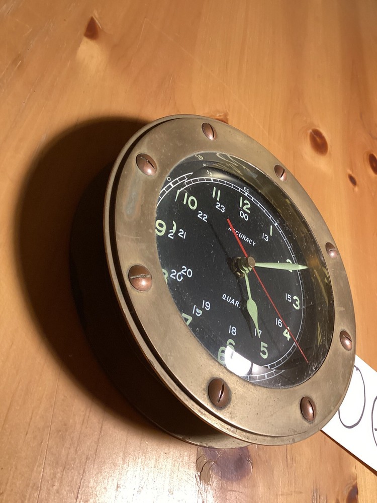 Vintage Accuracy Quartz Brass Clock