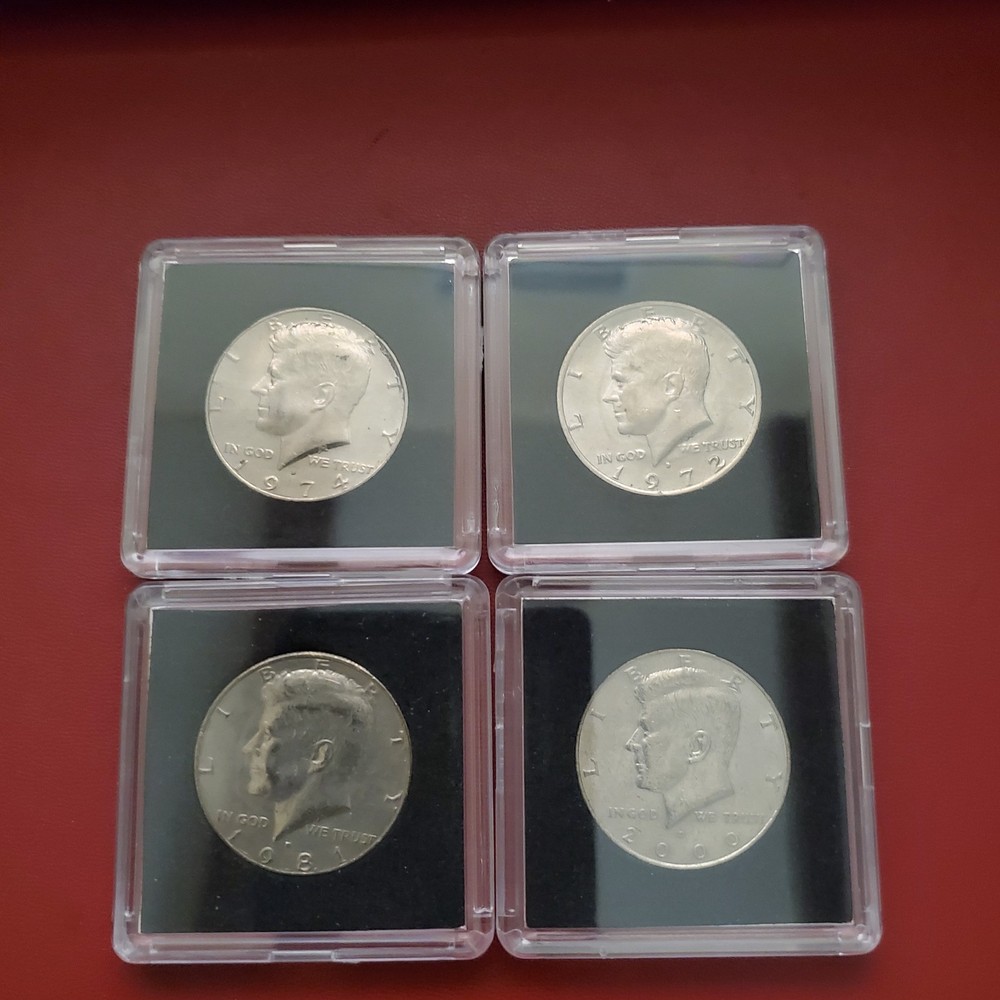 Lot Of 4 Kennedy Half Dollar Coins ( RANDOM YEARS selection ) Random pulls