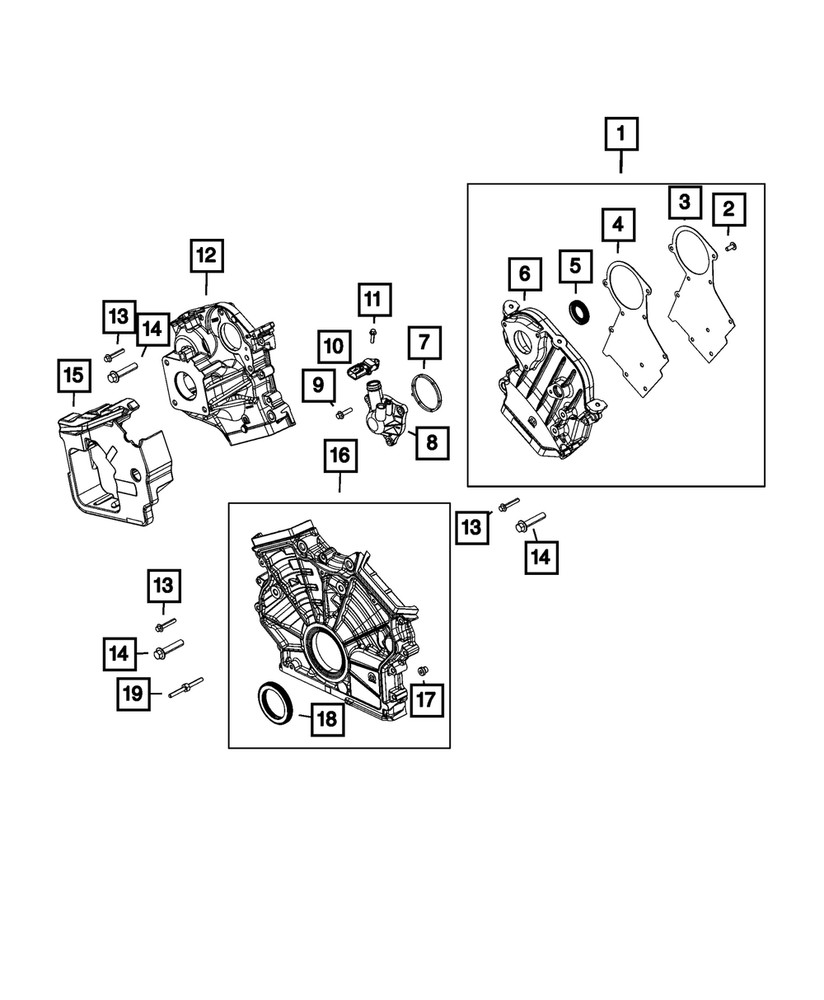 Genuine Mopar Chain Case Cover 68490073AA