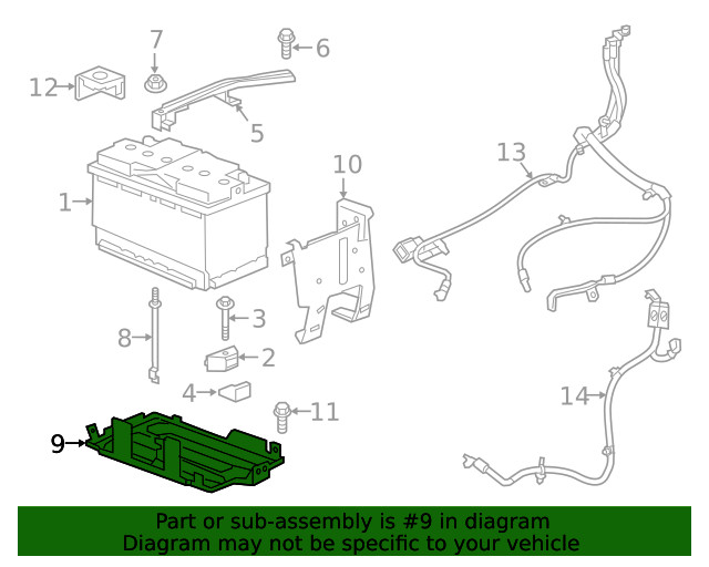 Genuine GM Battery Tray 84828930