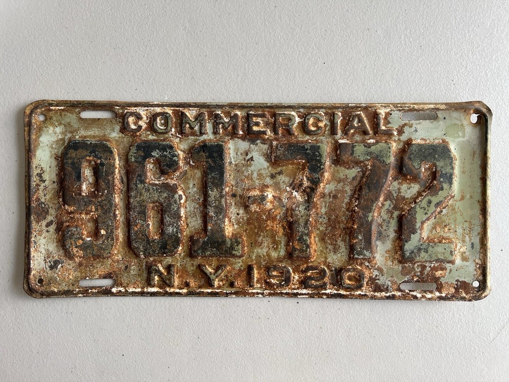 1920 NY License Plate (#961 772)