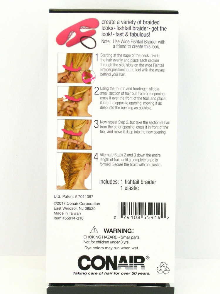 CONAIR FISHTAIL BRAIDER - 2 PCS. (55914)