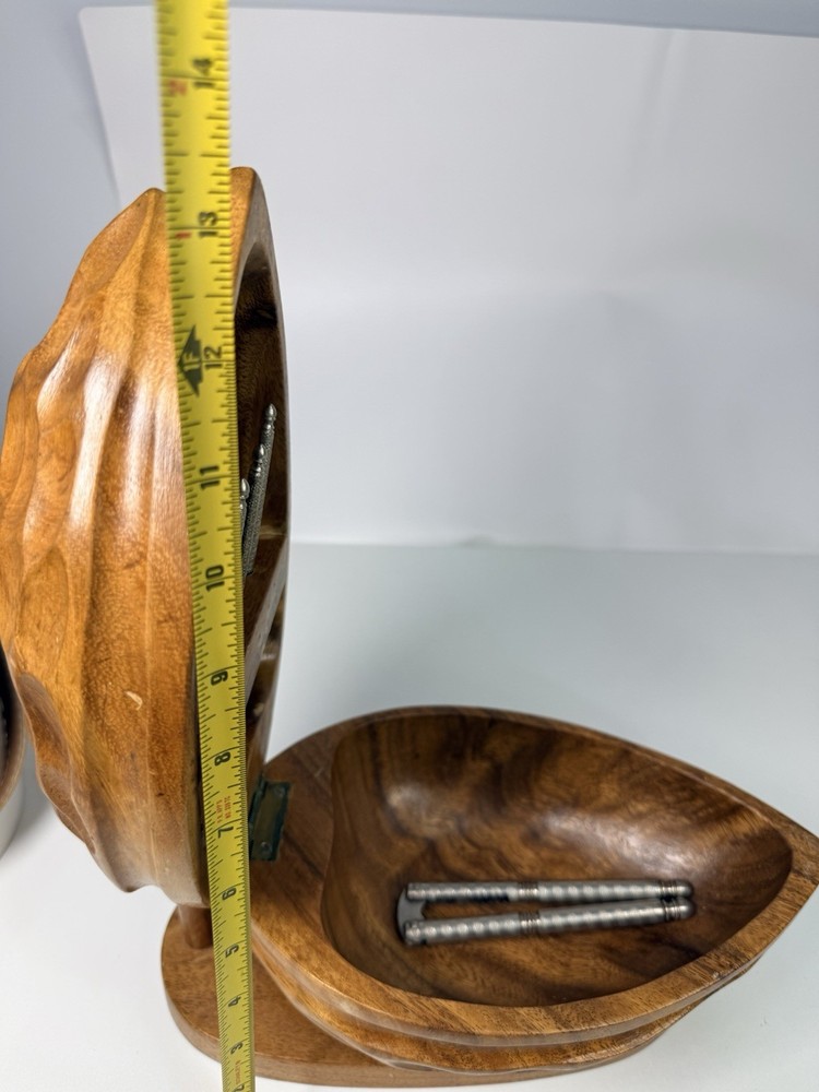 Vintage Walnut Shaped Nutcracker Bowl And Nit Cracker Tools