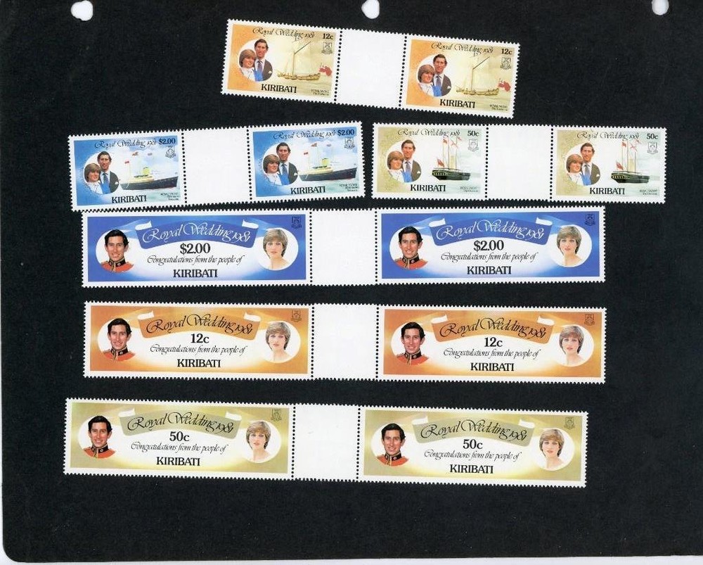 Kiribati 1981 Scott# 373-8 Gutter Prs Mint NH
