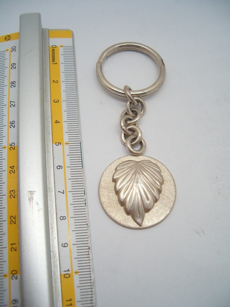 925 Silver PINK LEAF Keychain - Nature - Flora - Break -
