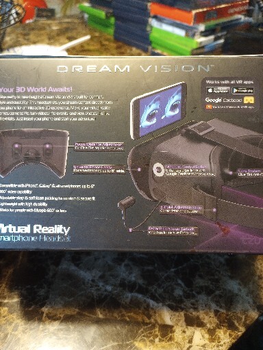 Dream Vision VR Virtual Reality 360 Smartphone Headset iOS Android Black