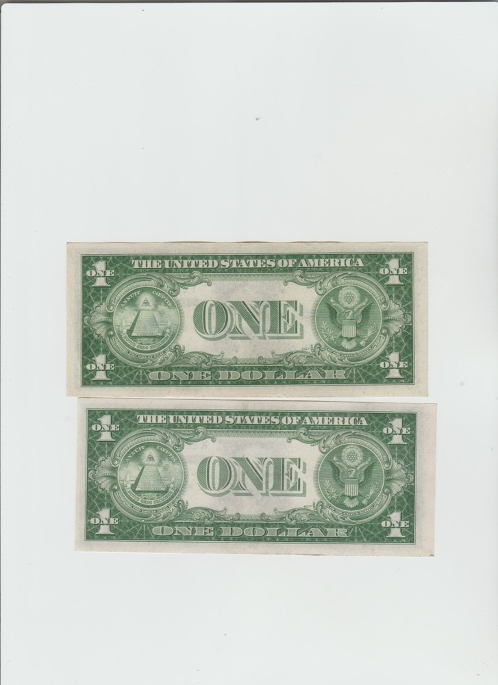 2 1935-1-A -1-B Uncirculated Series Silver Certificates