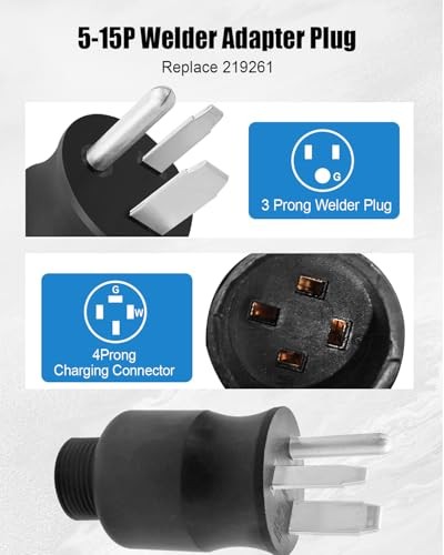 Multi-Voltage Electrical Plug 15A Welder Adapter Plug Replace 219261, 3 115V