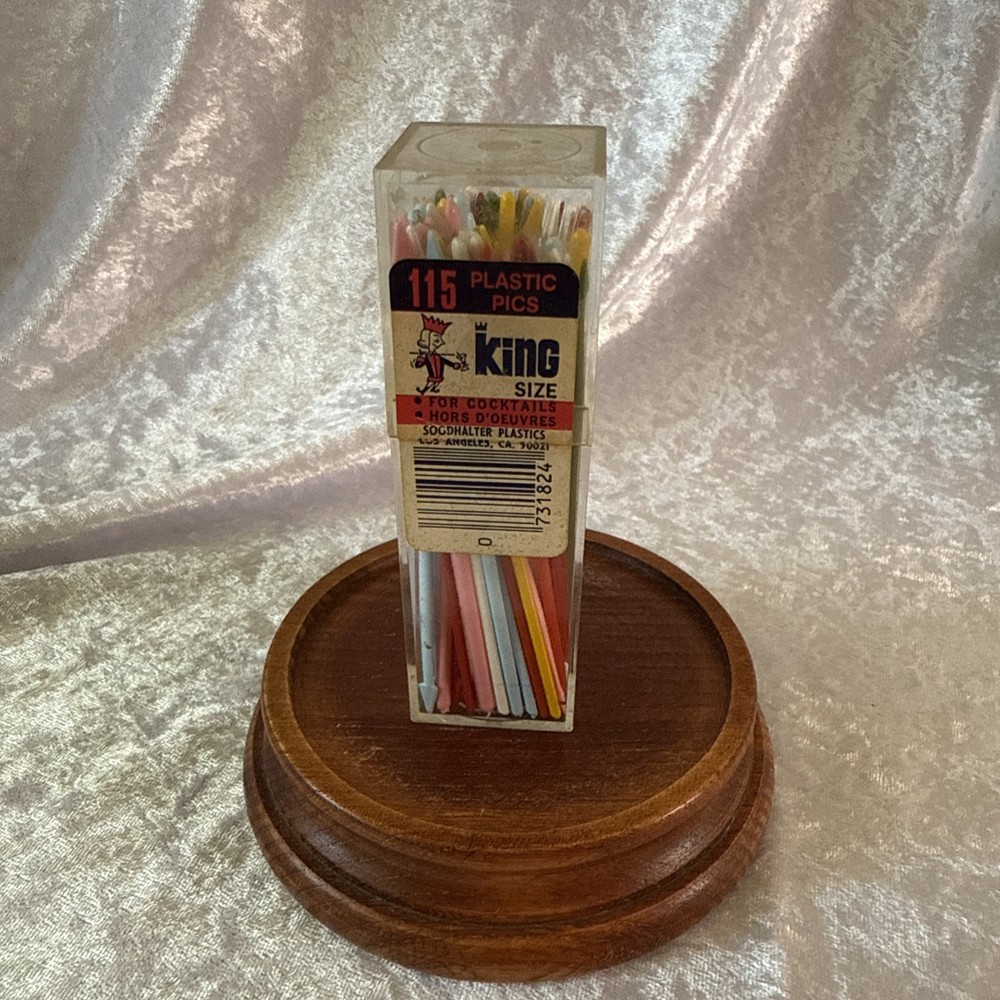 King Size Cocktail Hors D'oeuvre Plastic Spear  Barware Soodhalter 3.5” Opened