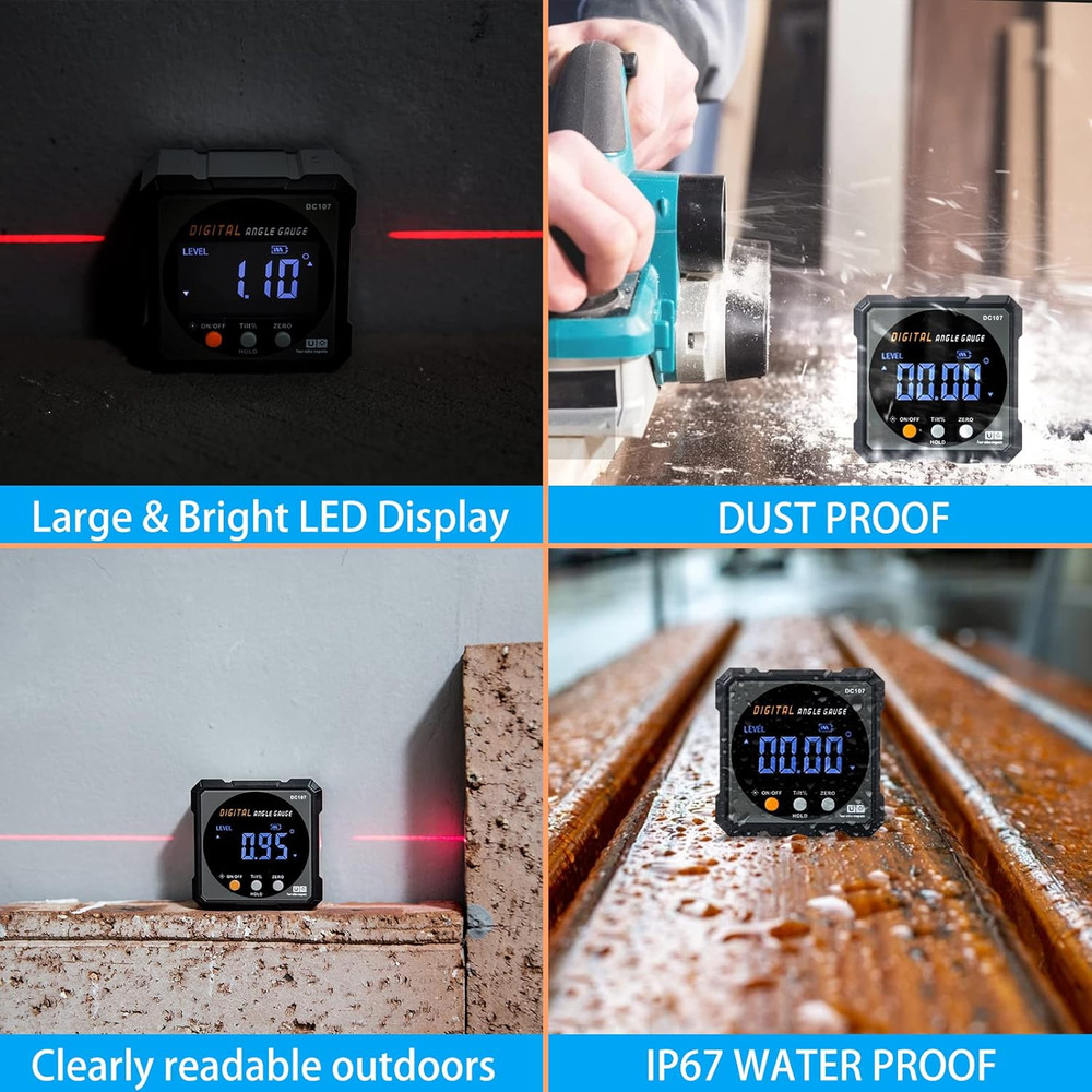 Precision Digital Angle Finder with Integrated Laser Guide