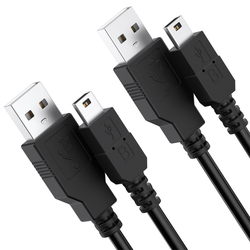 Vancle 2 Pack for PS3 Controller Charging Cable, 3.3ft Mini USB 1 centimeter